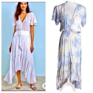 Young Fabulous & Broke Tie dye Eyelet Maxi Dress size Medium